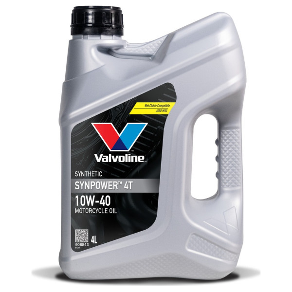 Моторна олива для мотоциклів Valvoline SynPower 4T 10W-40, 4л