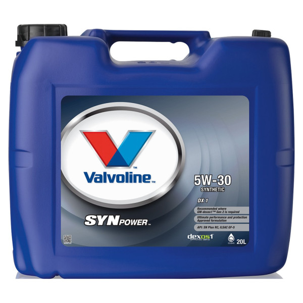 Valvoline SynPower DX1 5W-30, 20л