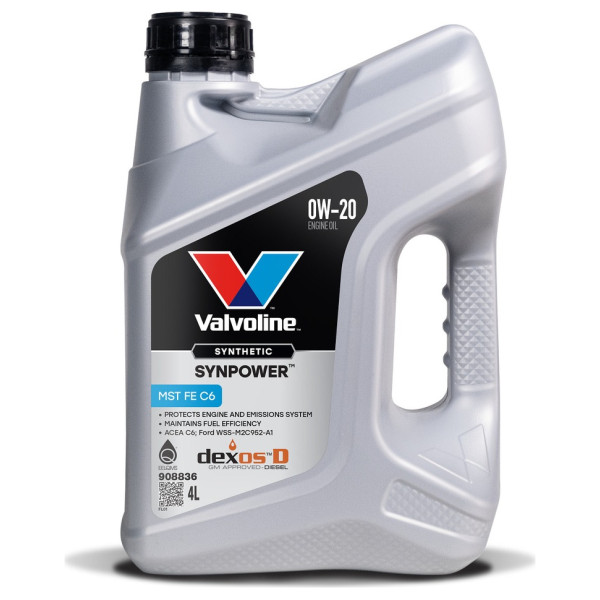 Valvoline SynPower MST FE C6 0W-20, 4л
